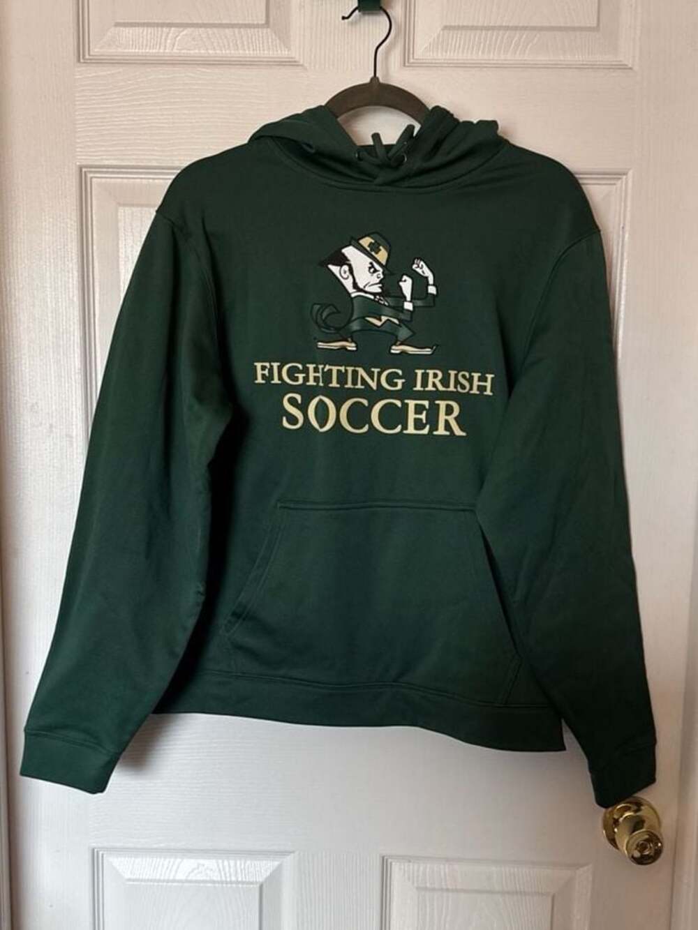 Sport-Tek Notre Dame Fighting Irish Soccer Pullover Hoodie Green Small